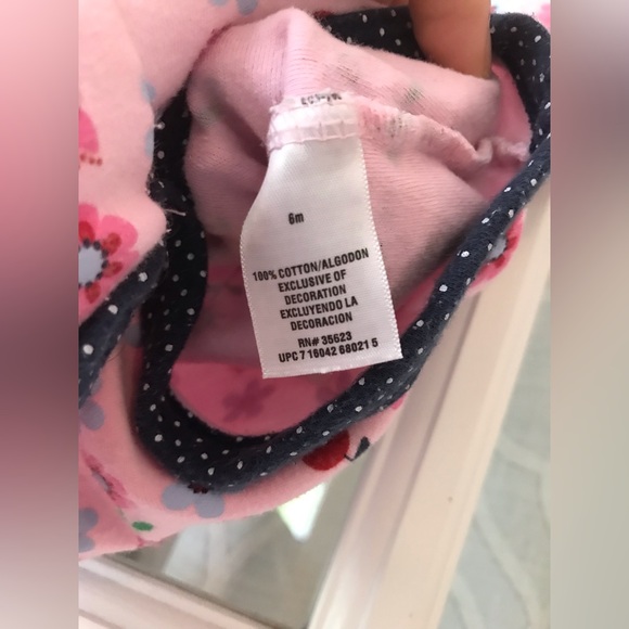 Carter’s size 6 months ladybug and floral snap up shortall onesie for girl baby - Picture 3 of 5